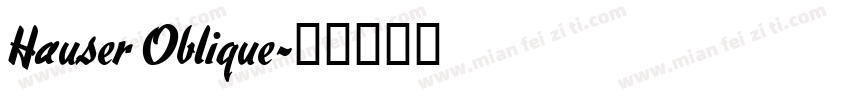 Hauser Oblique字体转换